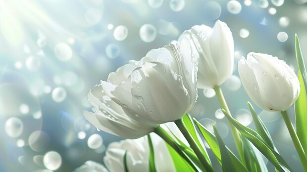 White Tulip wallpaper HD.