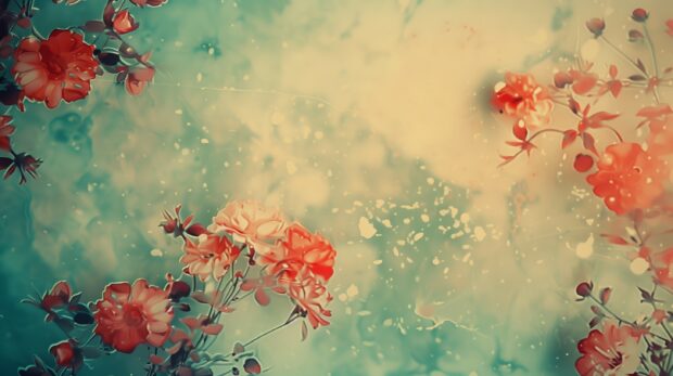 Wild Vintage floral desktop wallpaper.