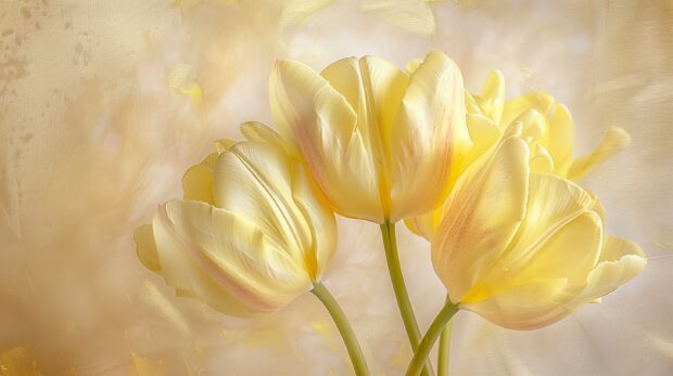 Yellow Tulip desktop wallpaper.