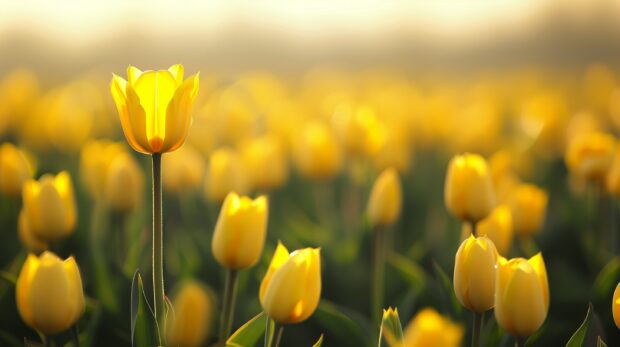 Yellow Tulip wallpaper HD Desktop free download.