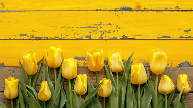 Yellow Tulip wallpaper HD for Desktop.