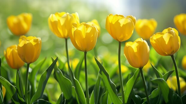 Yellow Tulip wallpaper HD for PC.