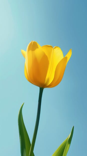Yellow Tulip wallpaper for iPhone.