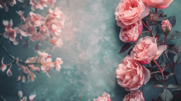 aesthetic vintage rose floral wallpaper.