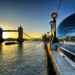 Building Bridge Sea Fullscreen HD Wallpaper