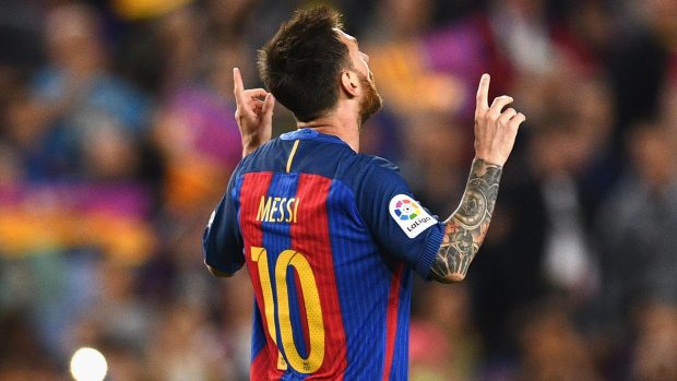 Lionel Messi Barcelona Eibar Laliga.