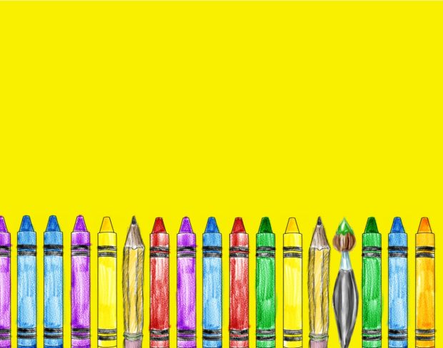 school supplies yellow backgrounds wallpapers